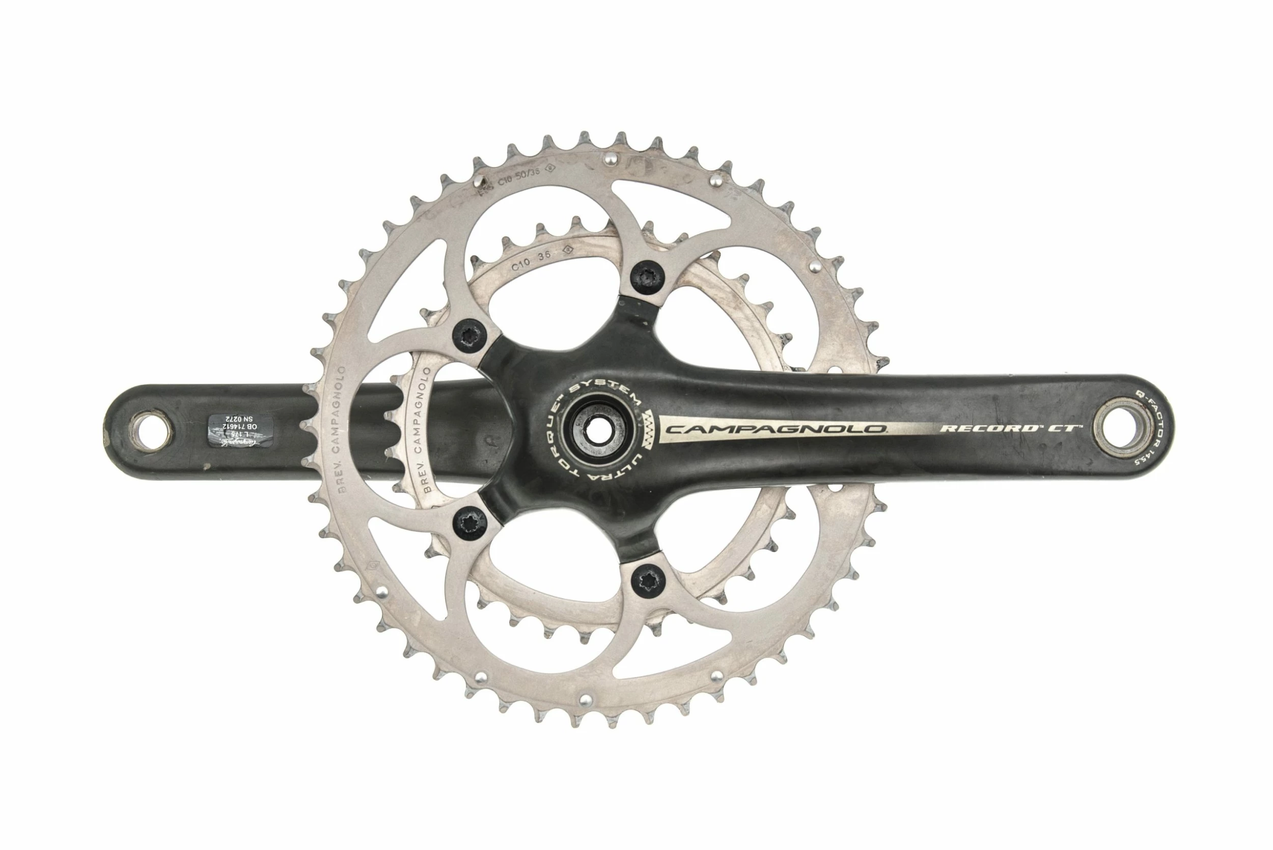 Campagnolo® Campagnolo Record CT Crankset 10 Speed 175mm 50/36T 110 BCD Ultra Torque 3 Campagnolo® Campagnolo Record CT Crankset 10 Speed 175mm 50/36T 110 BCD Ultra Torque
