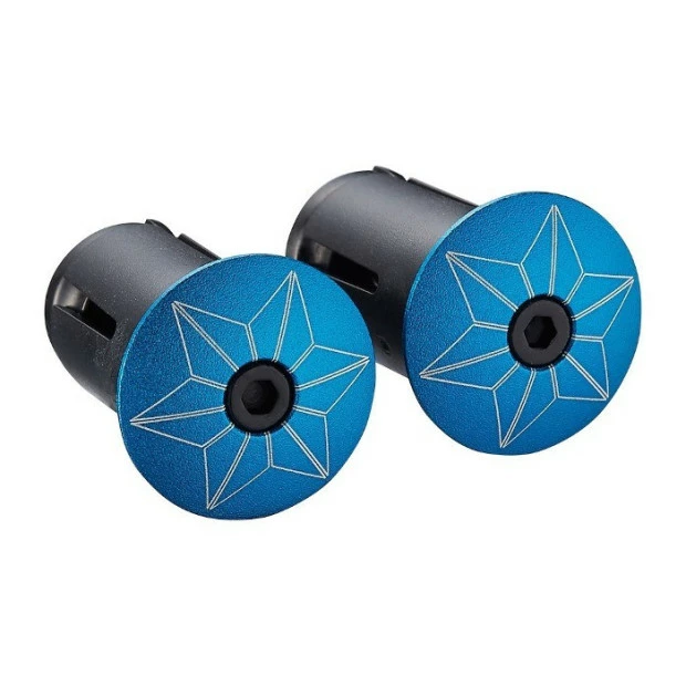Embout De Guidon Supacaz Star Plugz Anodized - Aqua 3 Embout De Guidon Supacaz Star Plugz Anodized - Aqua