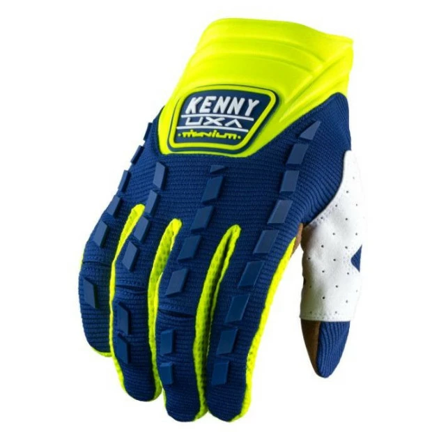 Gants VTT Kenny Tinanium Bleu Marine/Jaune Fluo 3 Gants VTT Kenny Tinanium Bleu Marine/Jaune Fluo