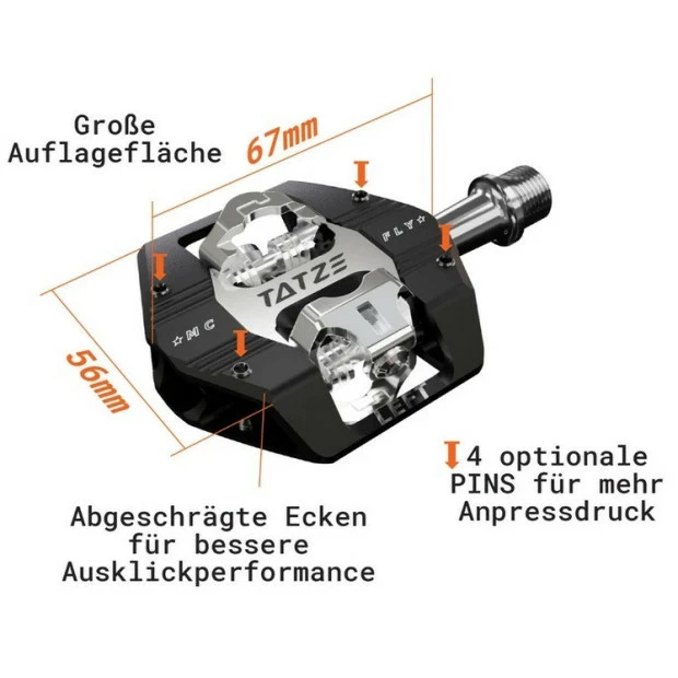 Pédales Automatiques Tatze Mc-Fly Axe Cr-Mo 4 Pédales Automatiques Tatze Mc-Fly Axe Cr-Mo – Image 2